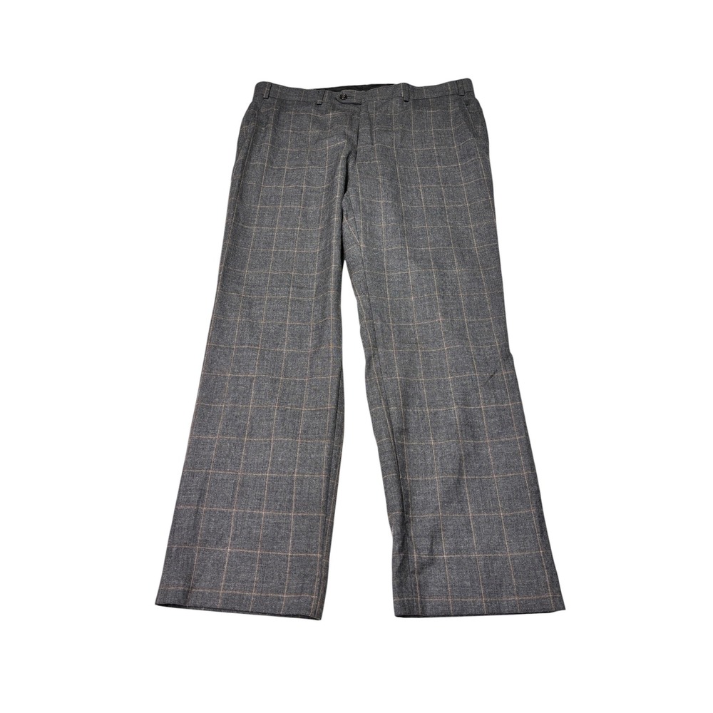 VTG Lauren Ralph Lauren Mens 36x30 Grey Wool Windowpane Plaid Dress Pants Canada